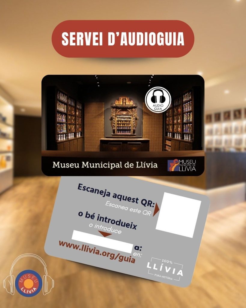 Targeta d'audioguia del Museu Municipal de Llívia amb codi QR